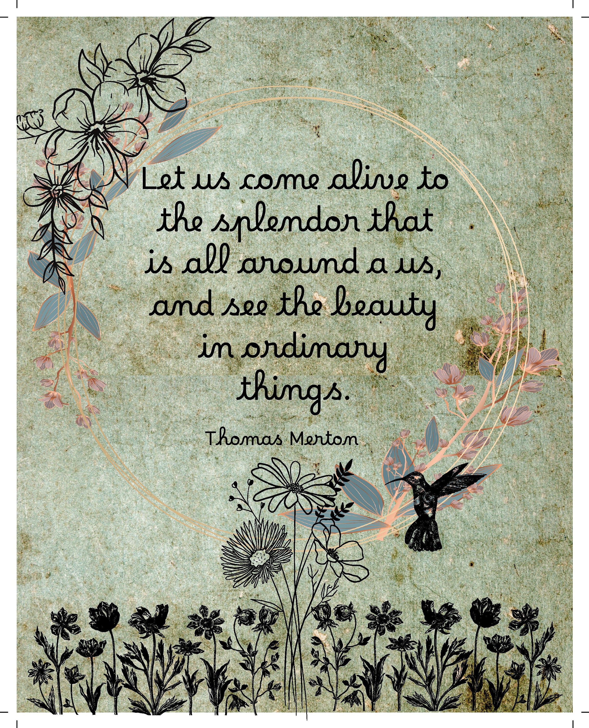 COME ALIVE    Printable Wall Art, Digital Download, Thomas Merton Quote - Thumbnail 2