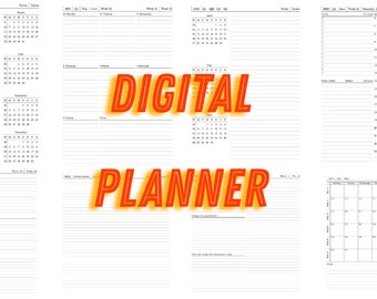 Digital Planner - Daily/Weekly/Monthly/Quarterly/Annually - Instant Download Printable - PDF for Busy Achievers