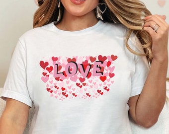 Valentine's Day T-Shirt, Hearts and Love, Valentine's Day Gift, Happy Valentine's Day, Valentine's Hearts, Valentine's Love