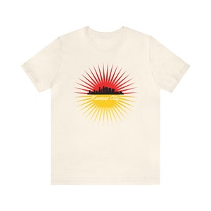 Kansas City Sunset Shirt, Kansas City T-Shirt, Kansas City Skyline Shirt, Kansas City Red and Yellow Shirt, Kansas City Gift, Mother's Day image 6
