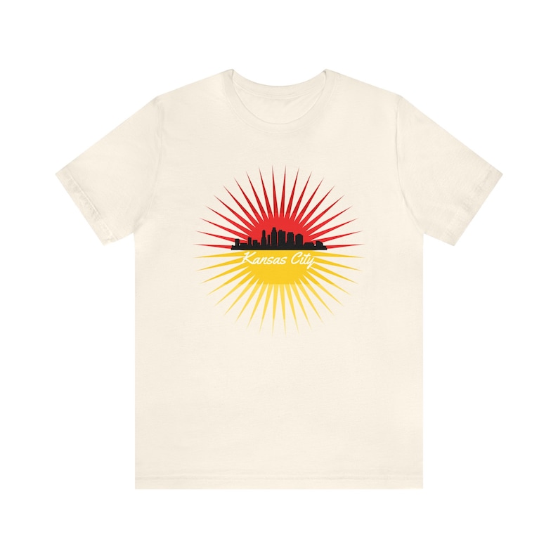 Kansas City Sunset Shirt, Kansas City T-Shirt, Kansas City Skyline Shirt, Kansas City Red and Yellow Shirt, Kansas City Gift, Mother's Day image 6
