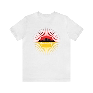 Kansas City Sunset Shirt, Kansas City T-Shirt, Kansas City Skyline Shirt, Kansas City Red and Yellow Shirt, Kansas City Gift, Mother's Day image 7