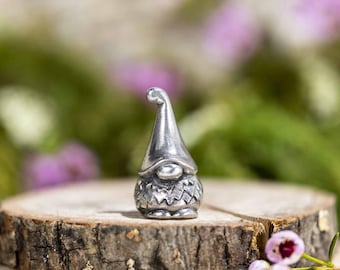 Gnome Pet Figurine| Aiko the Fuzzy Pewter Gnome Pet