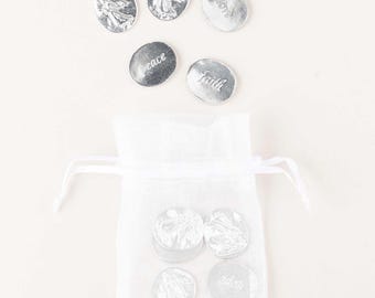 Inspiration Message Pocket Angel Coins | Danforth Pewter USA | Vilmain Design