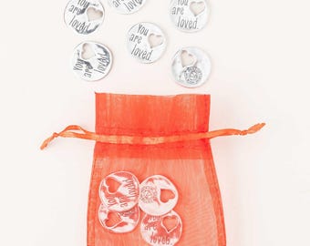 You are Loved Pocket Coins, Bag of 10 | Share Love | Danforth Pewter USA