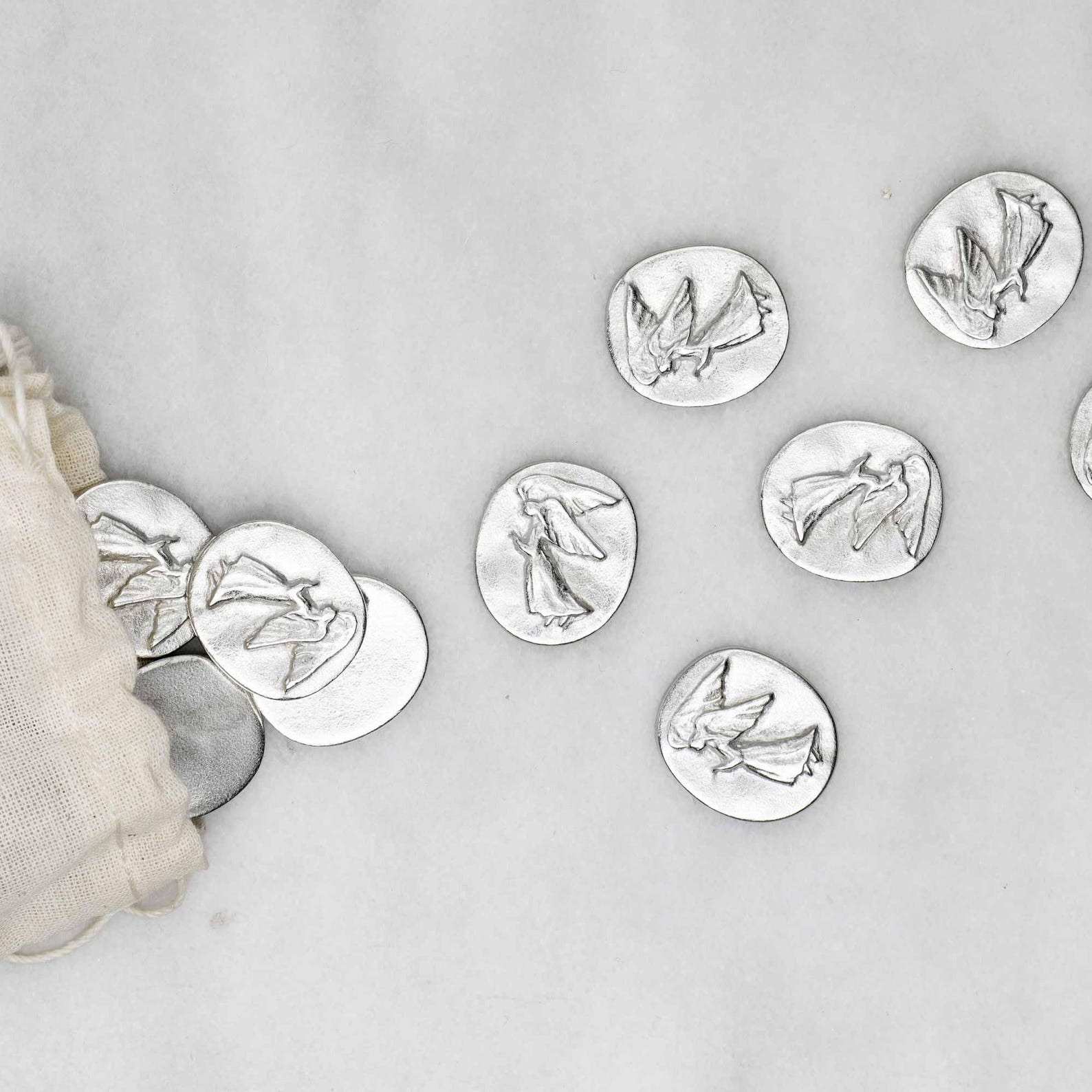Guardian Angel Pocket Coin Bag of 10 | Danforth USA Vilmain Design