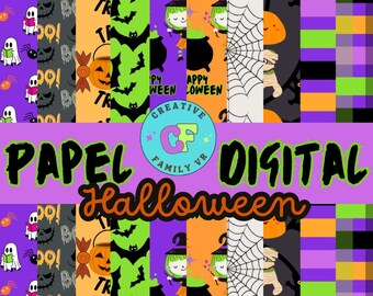 Papel digital Halloween, Halloween digital paper