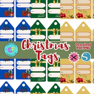 Christmas Tags, Etiquetas Navideñas