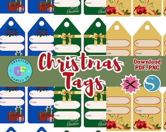 Christmas Tags, Etiquetas Navideñas