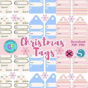 Christmas Tags, Etiquetas Navideñas