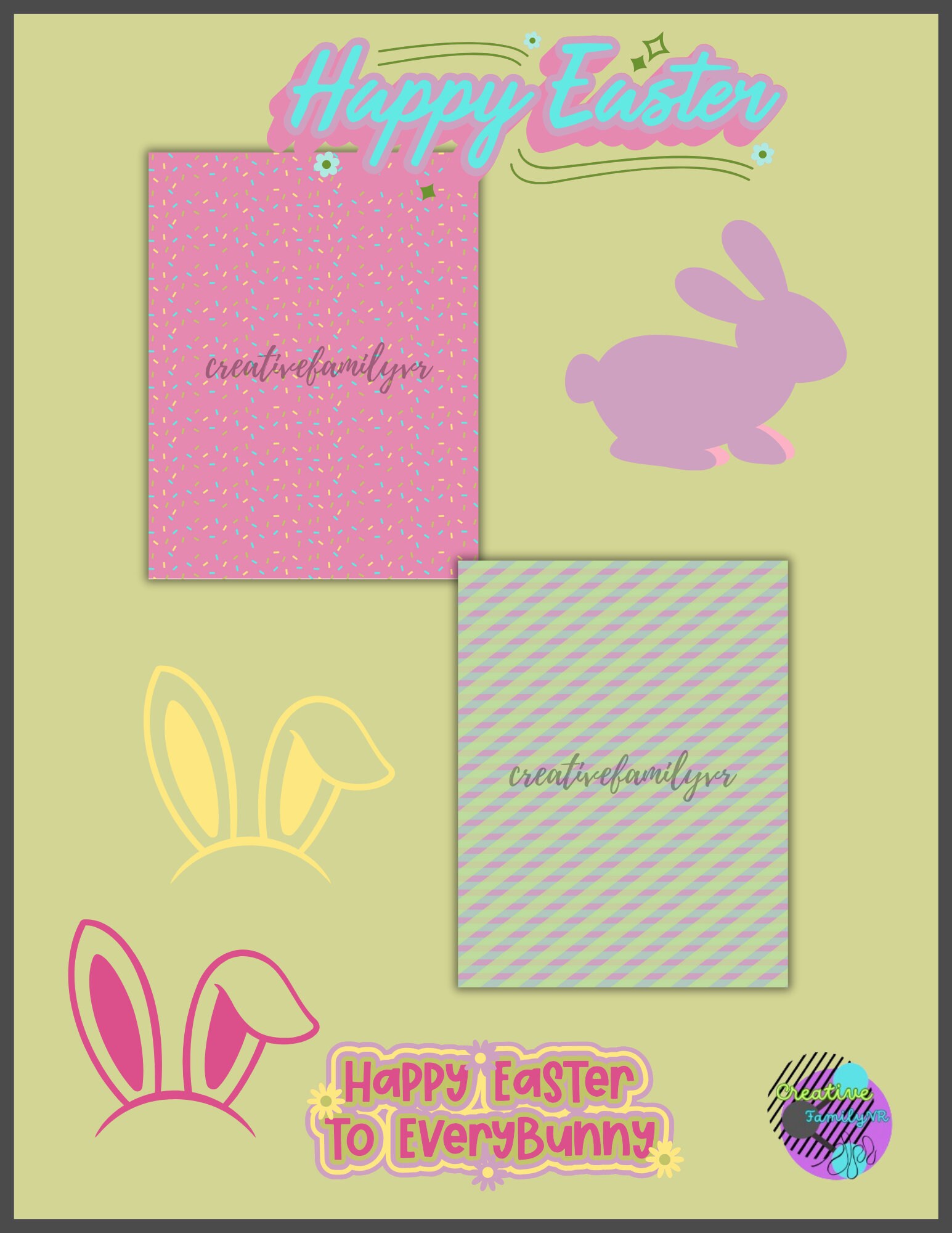 Easter Digital Paper Pack, Scrapbook Paper (PDF) - Etsy