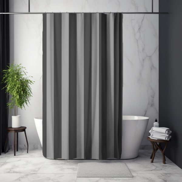Grey Shower Curtain - Etsy