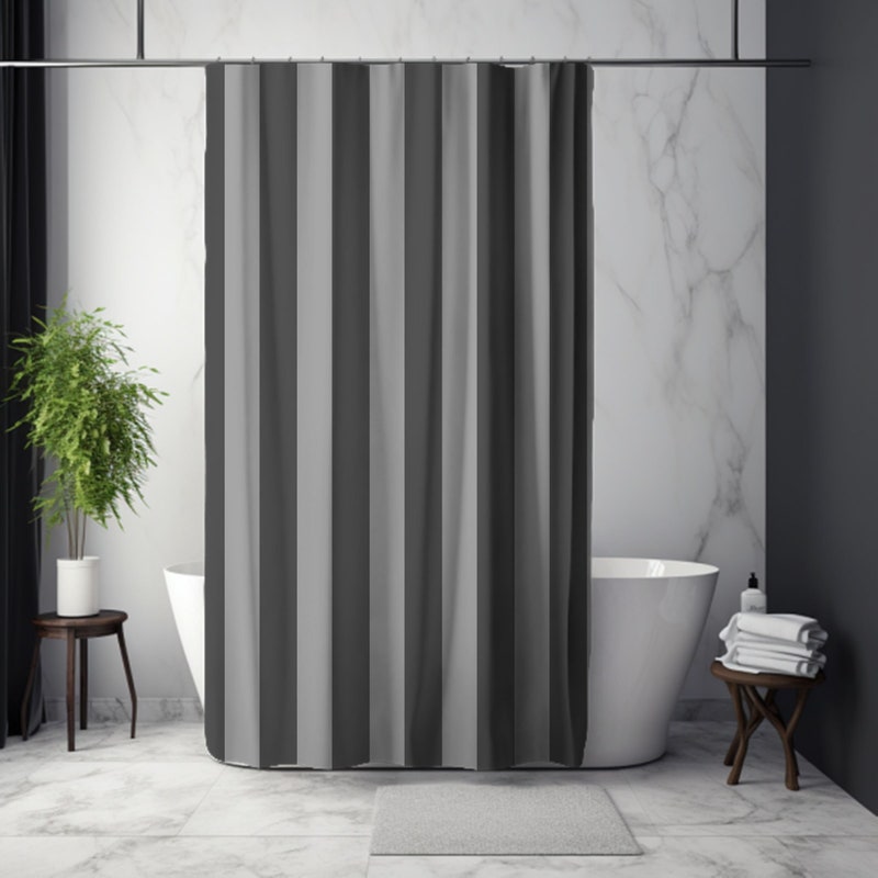 Grey Shower Curtain - Etsy