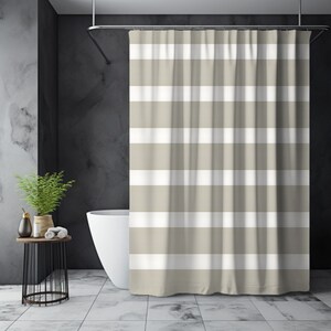 Customizable Polyester Shower Curtain, Water Resistant Bath Decor