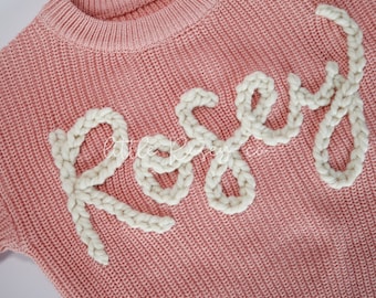 Embroidered Sweaters for Babies and Toddlers | Name Sweaters | Custom | Big Sis sweater | Sweater with Words