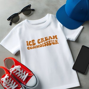 Ice Cream Connoisseur - NICE kinderteescollectie - Kids Heavy Cotton™ Tee - cadeau voor ijsliefhebbers