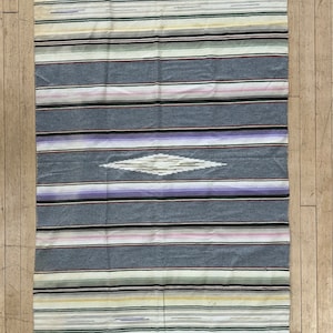 Vintage Mexican serape cotton blanket