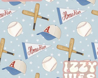 Baseball Vintage Hand gezeichnete nahtlose Datei | retro Baseball mit Fledermäusen und Hüten wiederholendes Muster | Vintage Baseball Platz digitales Muster