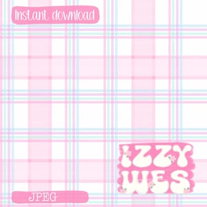 Pink Pastel Plaid Pattern| Boho Girly Rainbow Check Seamless | Soft Valentine Girly Pop Coord Repeating Digital File for Kids Clothing