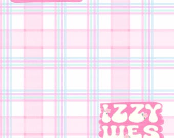 Rosa pastellrutigt mönster | Boho Girly regnbågsrutigt sömlöst | Mjukt Valentine Girly Pop-koordinat upprepande digital fil för barnkläder
