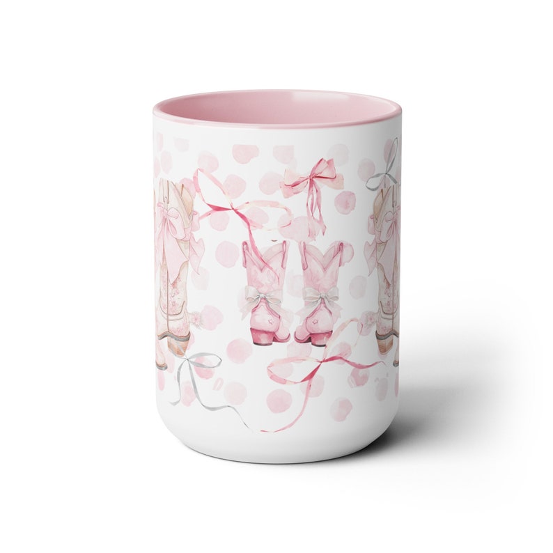 Cowgirl coquette aestheticnCoffee Mugs, 15oz image 3