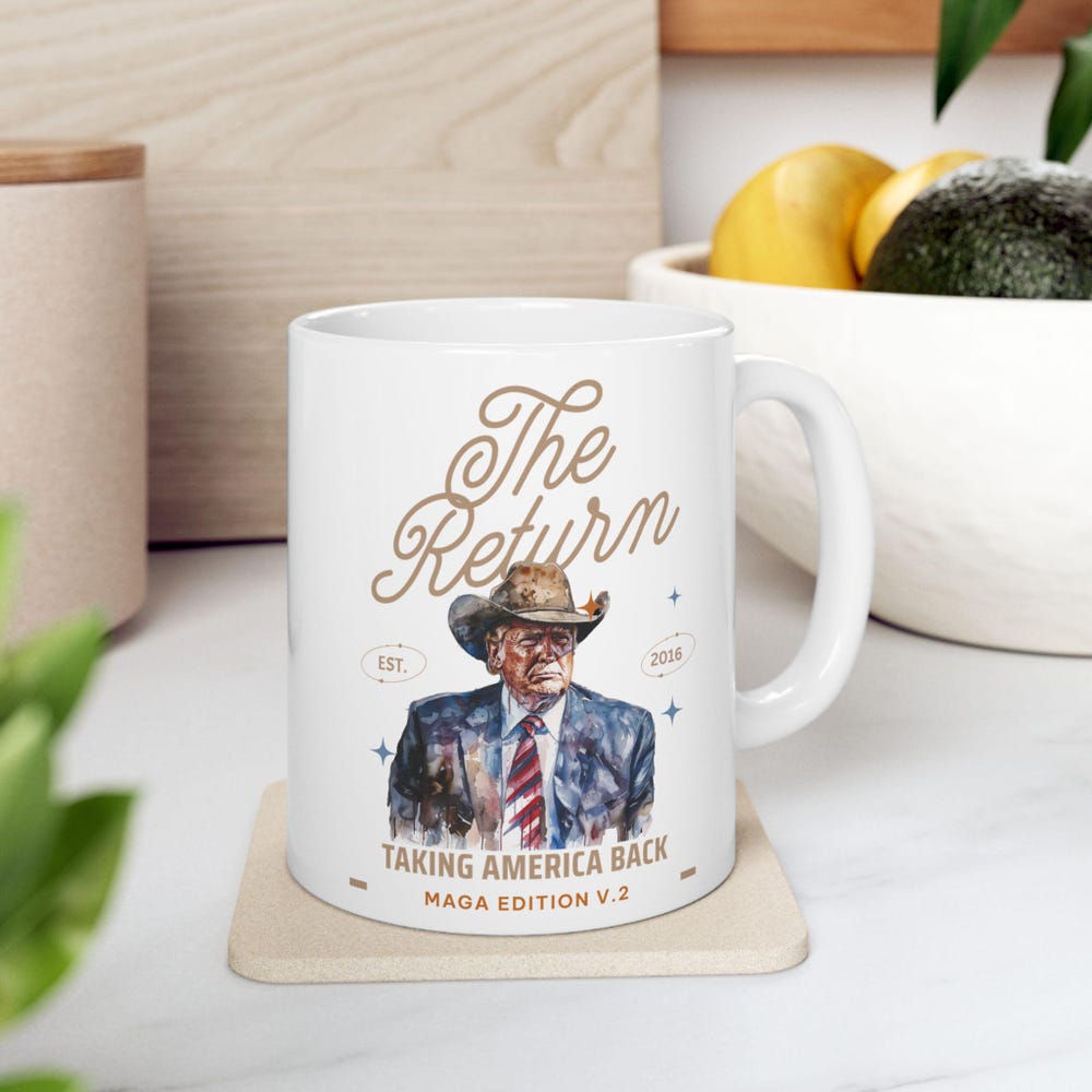 Trump 45, 47 Mug, Maga Coffee Mug, Western Theme Patriotic Coffee Cup, Trump Supporter Gift, Usa President Mug, Political Novelty, Trump Mug Prowallart