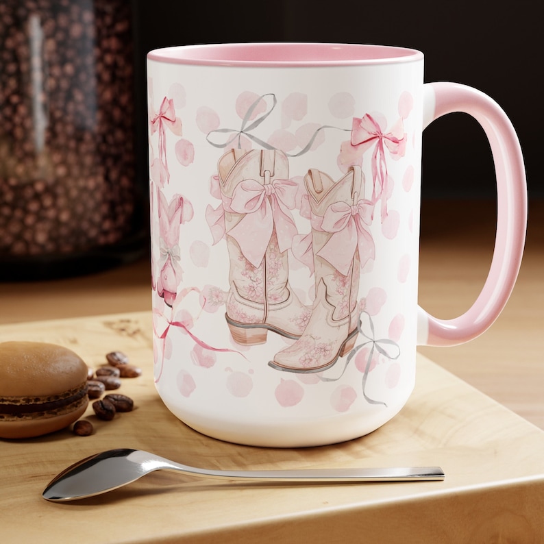 Cowgirl coquette aestheticnCoffee Mugs, 15oz image 1