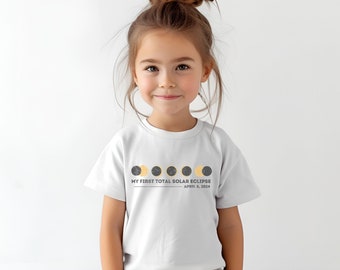 Mein erstes Sonnenfinsternis-Shirt, Sonnenfinsternis-Kinder-Shirt, Kleinkind-Finsternis-Shirt, totale Sonnenfinsternis 2024, Sonnenfinsternis-Party