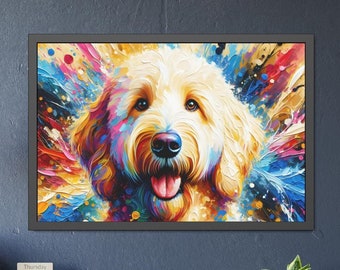 Goldendoodle Art Print: Colorful Dog Lover Wall Decor