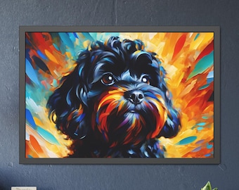 Cavapoo Art Print: Semi-Gloss Poster, Framed or Unframed