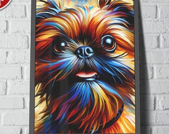 Brussels Griffon Art Print: Semi-Gloss Dog Lover Wall Decor