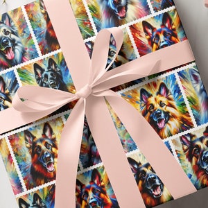 Carta da regalo Pastore tedesco - Stampa acrilica cane - 3 misure - Finitura opaca o lucida - Confezione regalo cane alsaziano per tutte le occasioni speciali