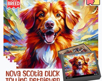 Puzzle acrilici Nova Scotia Duck Tolling Retriever Dog / 120 / 252 / 500 pezzi / Regali perfetti per adulti, bambini e amanti dei cani