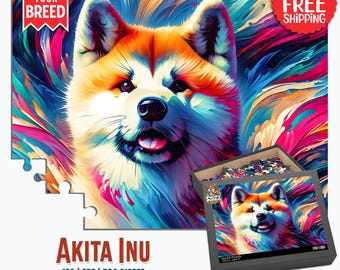 Rompecabezas de perro Akita Inu: Impresión acrílica para amantes de los perros