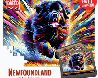 Newfoundland Jigsaw Puzzle (120, 252, 500-Piece) Puzzle Lovers Newfoundland families kids gift idea