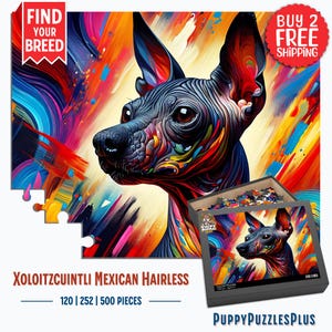 Xoloitzcuintli Mexican Hairless Dog Jigsaw Puzzle - Acrylic Print Design - 120 / 252 / 500 Pieces | Perfect Gifts-for Dog Lovers