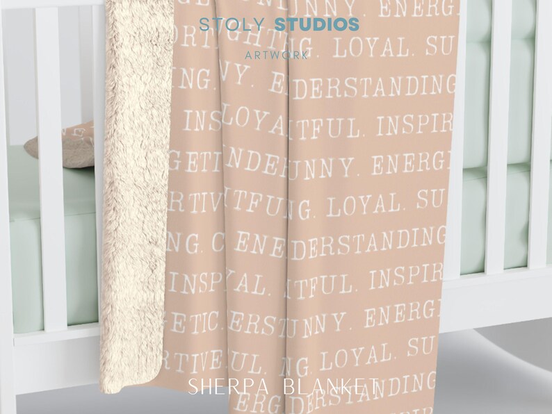 Personalized Name Blanket, Custom Adjective Throw, Thoughtful Gift