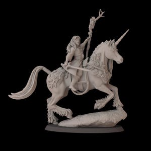 Elf Wizard on Unicorn - Fantasy | Oldworld | DnD | Wood Elves | Mage