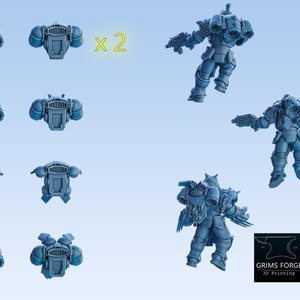 Stormbringers Jump packs Set of 5 - by DakkaDakka Miniatures | Grimdark | Space Viking | Fenris