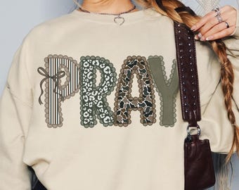 Pray Trendy Christian PNG, Bible Verse, Coquette Christian Svg, Instant Download DTF Printable Shirt Design