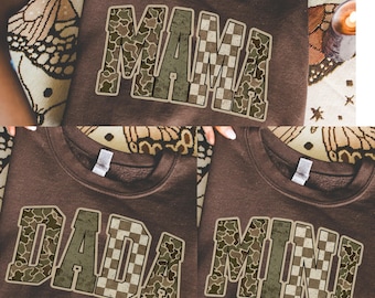 Instant Download Family Mama Dada Mini Camo Png Printable Sublimation Design, Family Matching Png