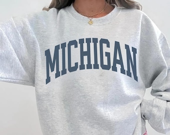 Diseño tipográfico del estado de Michigan / Descarga digital / Archivo PNG / Diseño de sublimación y DTF / Diseño desgastado / Retro Mi Svg