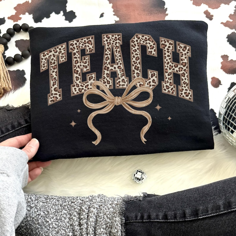 Teacher Yarn PNG, Teacher Life png, Teach png, Coquette Teacher svg design, Trendy png, Retro Teach Png image 2
