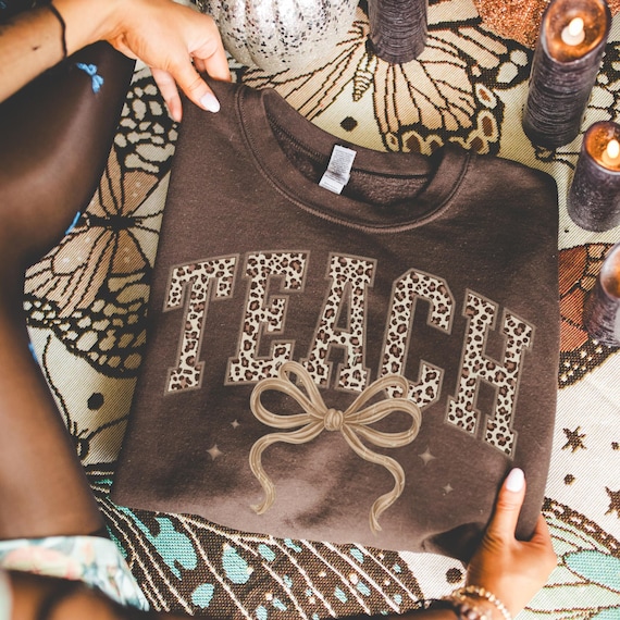 Teacher Yarn PNG, Teacher Life png, Teach png, Coquette Teacher svg design, Trendy png, Retro Teach Png