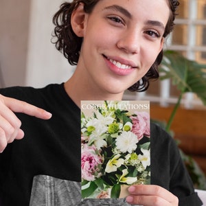 Bouquet de plusieurs fleurs - Carte de félicitations premium