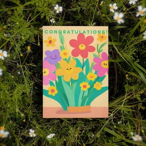 Bouquet brillant - Carte de félicitations premium