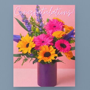 Bouquet Premium - Carte de félicitations Premium