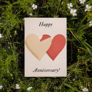 Buon anniversario - Cuori abbinati - Biglietto di anniversario premium