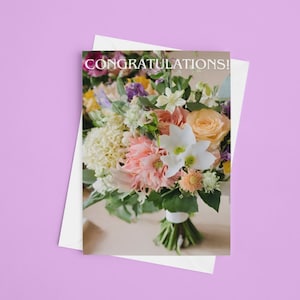 Bouquet immaculé - Carte de félicitations premium