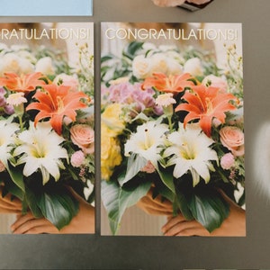 Bouquet lumineux - Carte de félicitations premium
